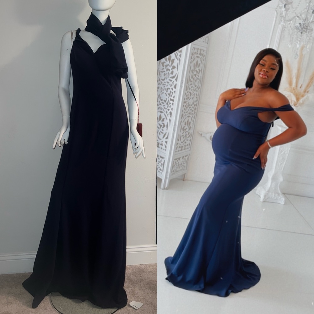 Navy blue gown! (Not a maternity dress)